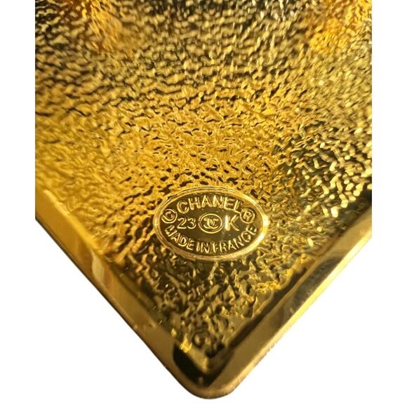 Chanel Gold and Black Square Badge Crystal CC Brooch Fall/Winter 2023 (CCXX015) - Picture 5 of 5